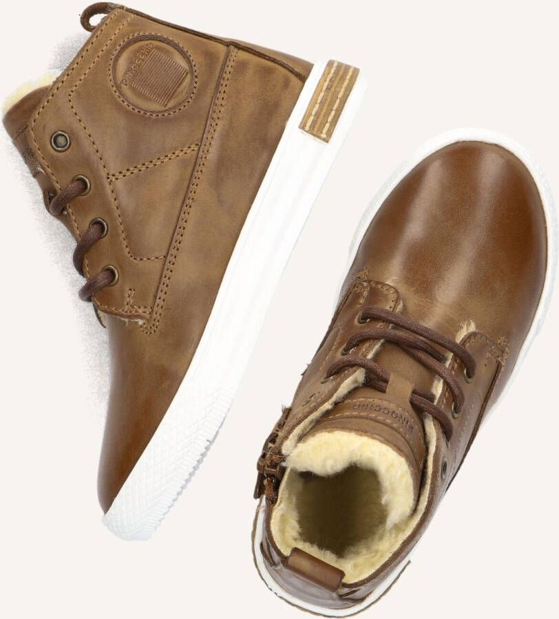 Pinocchio P2851 Hoge sneakers Leren Sneaker Jongens Bruin