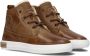 Pinocchio P2851 Hoge sneakers Leren Sneaker Jongens Kids Bruin - Thumbnail 7