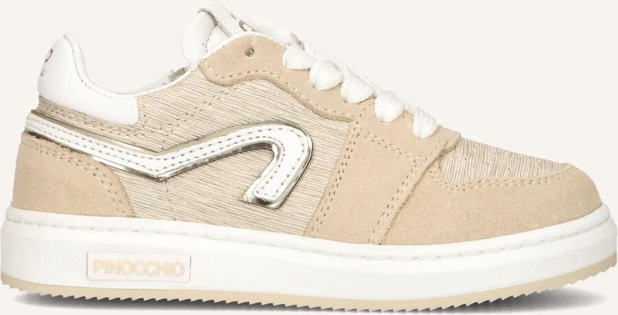 Pinocchio Meisjes Lage sneakers P1015 Beige Textiel
