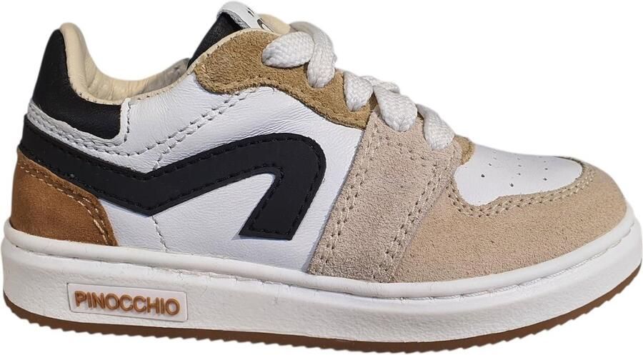 Pinocchio Jongens Sneakers P1015 Leren Lage sneakers Wit