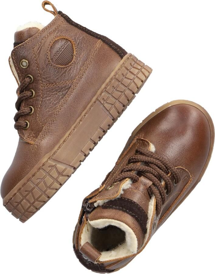 Bruin Tinten P2461 Hoge sneakers Leren Sneaker Jongens Bruin - Foto 4