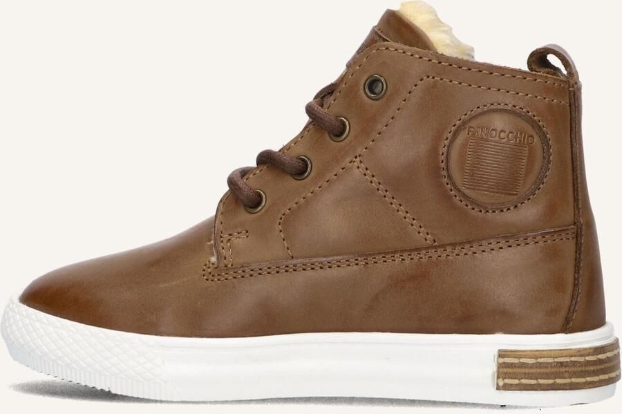 Pinocchio P2851 Hoge sneakers Leren Sneaker Jongens Kids Bruin - Foto 4