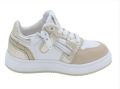 Pinocchio leren sneakers wit goud - Wit