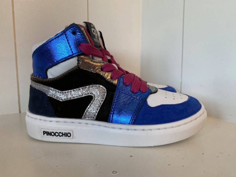 Pinocchio sneaker blauw fuschia