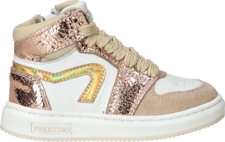 Pinocchio P1765 Sneakers Leren Sneaker Beige