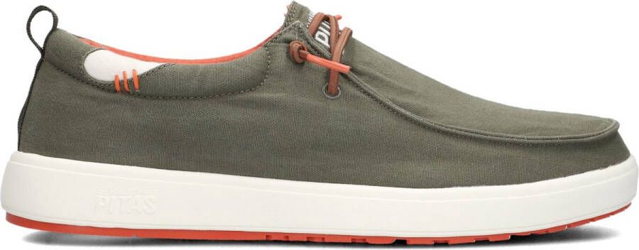 PITAS Instappers Heren Biarritz Maat: 44 Materiaal: Canvas Kleur: Groen - Foto 2