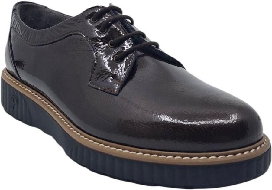Pitillos 11551 marron veterschoen in lakleer
