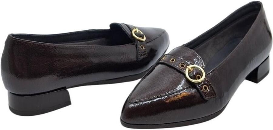 Pitillos 11670 marron mocassin in lakleer met spitse leest
