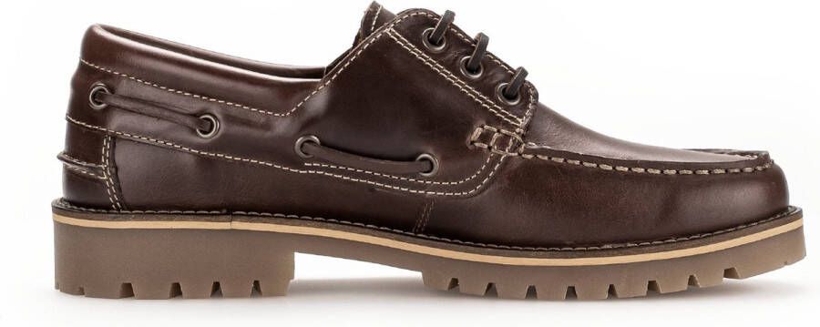 Gabor Heren Veterschoen van Gecertificeerd Leer Brown Heren