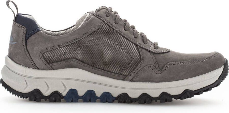 Gabor Rollingsoft Sneakers met sleehak vrijetijdsschoen lage schoen veterschoen met contraststiksels g-breedte