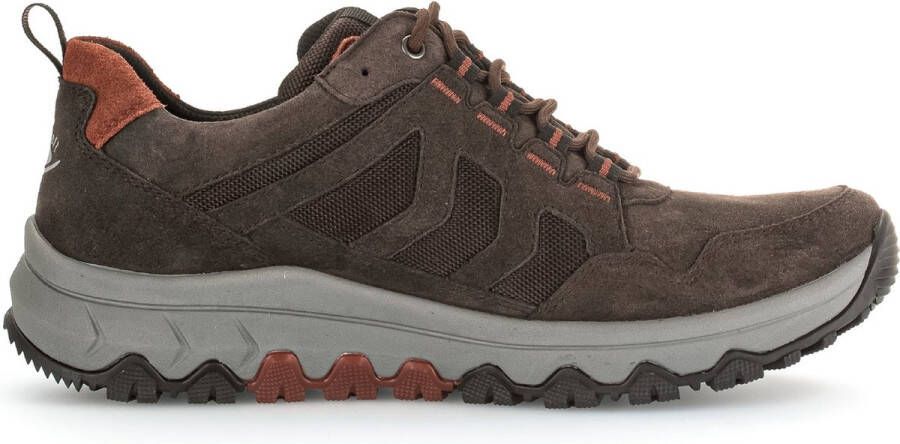 Pius Gabor rollingsoft sensitive 8005.50.04 heren rollende wandelsneaker bruin waterdicht