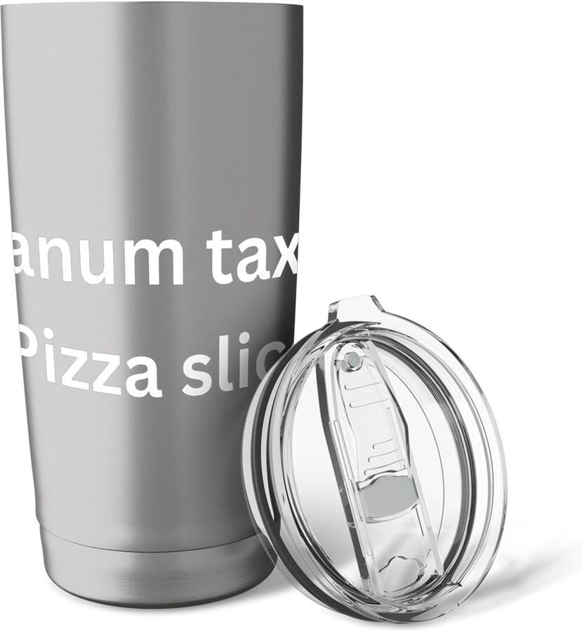 Pizzaplaat voor op het bureau dubbelwandig thermobeker