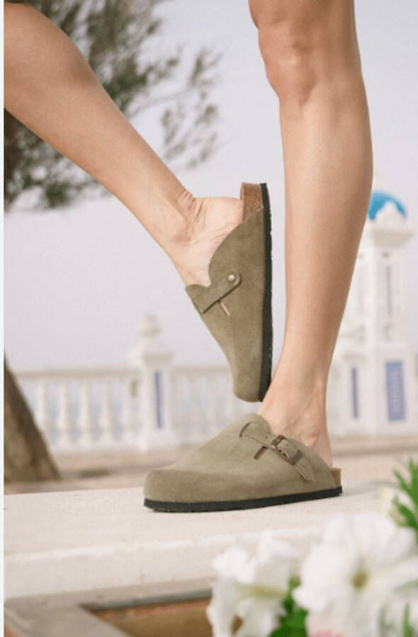 Plakton Dames Pantoffel Kaki