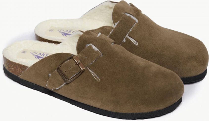 Plakton Dames Pantoffel Kaki