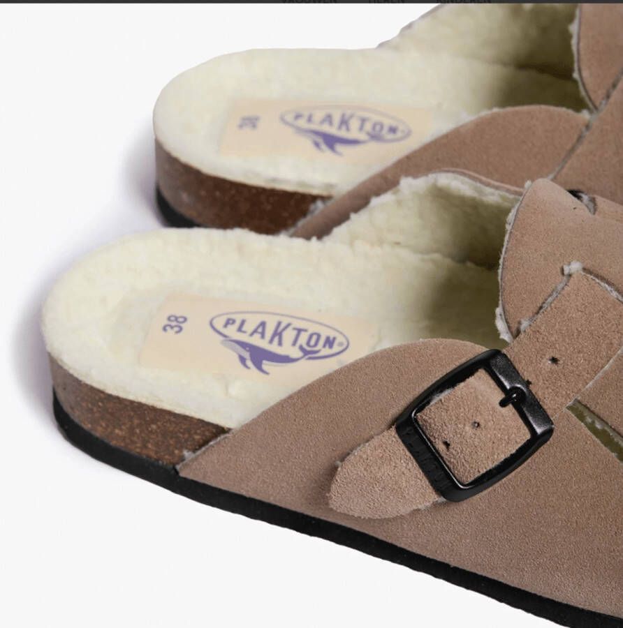 Plakton Dames Pantoffel Piedra Beige