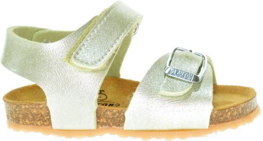 Plakton Lichtgroen Lederen Kleine Meisjessandaal Velcro