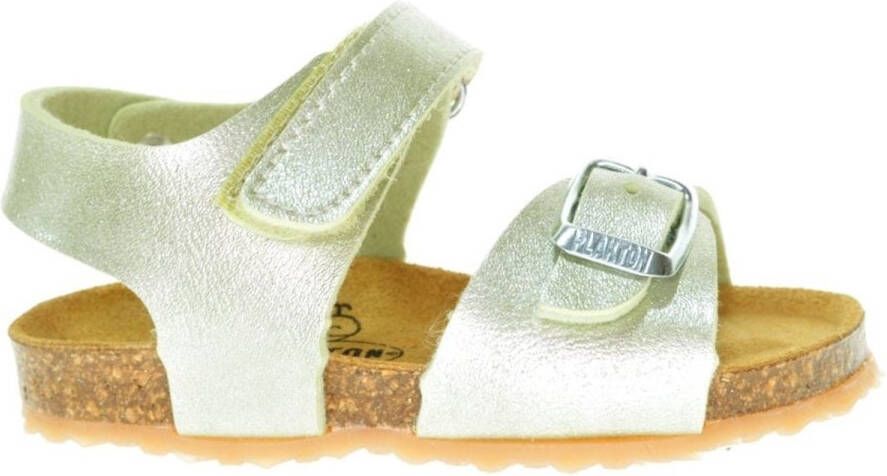 Plakton Lichtgroen Lederen Kleine Meisjessandaal Velcro