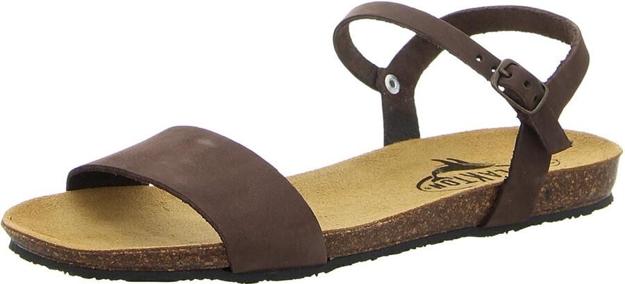 Plakton 575725 MARRON NOBUCK dames sandalen bruin