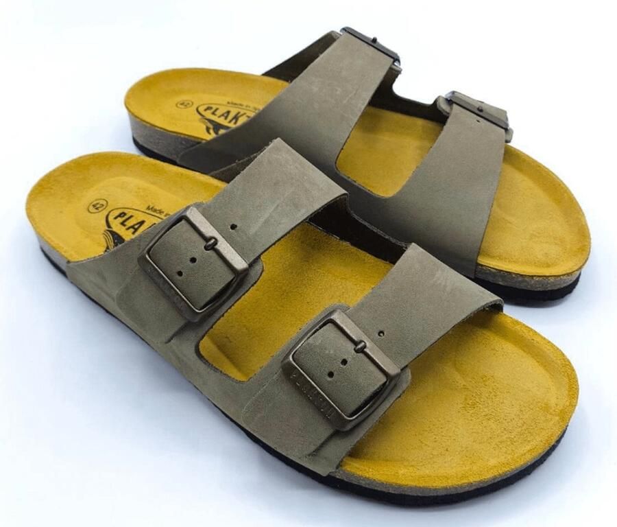 Plakton Heren Slipper Kaki