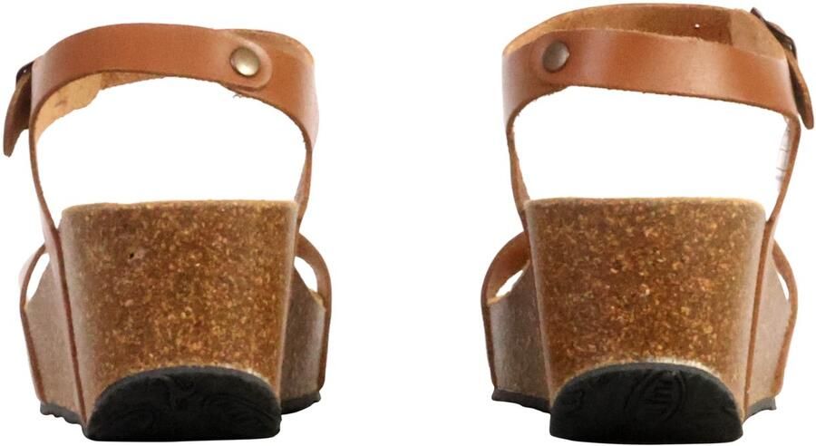 Plakton So Kiss leren sandalen met plateauzool
