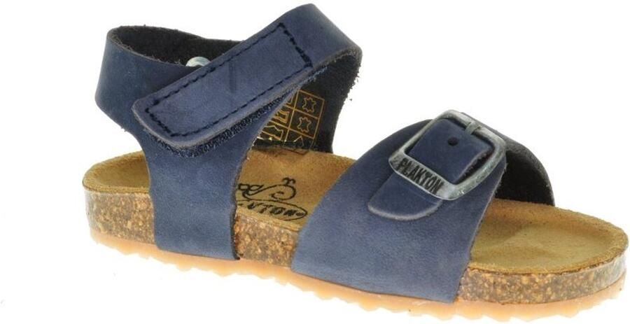 Plakton Nubuck Leder Kindersandaal Gesp Velcro