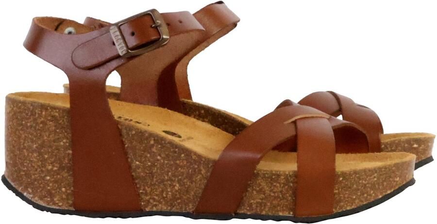 Plakton So Final leren sandalen met sleehak - Foto 3