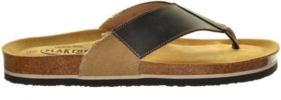 Plakton Teenslipper Bruin Leder