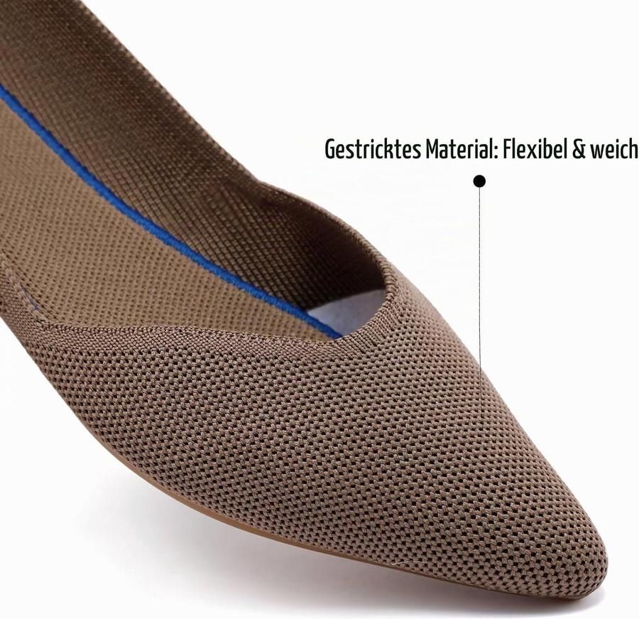 Platte schoenen spitse neus gestrikte avond schoenen zacht en elegant
