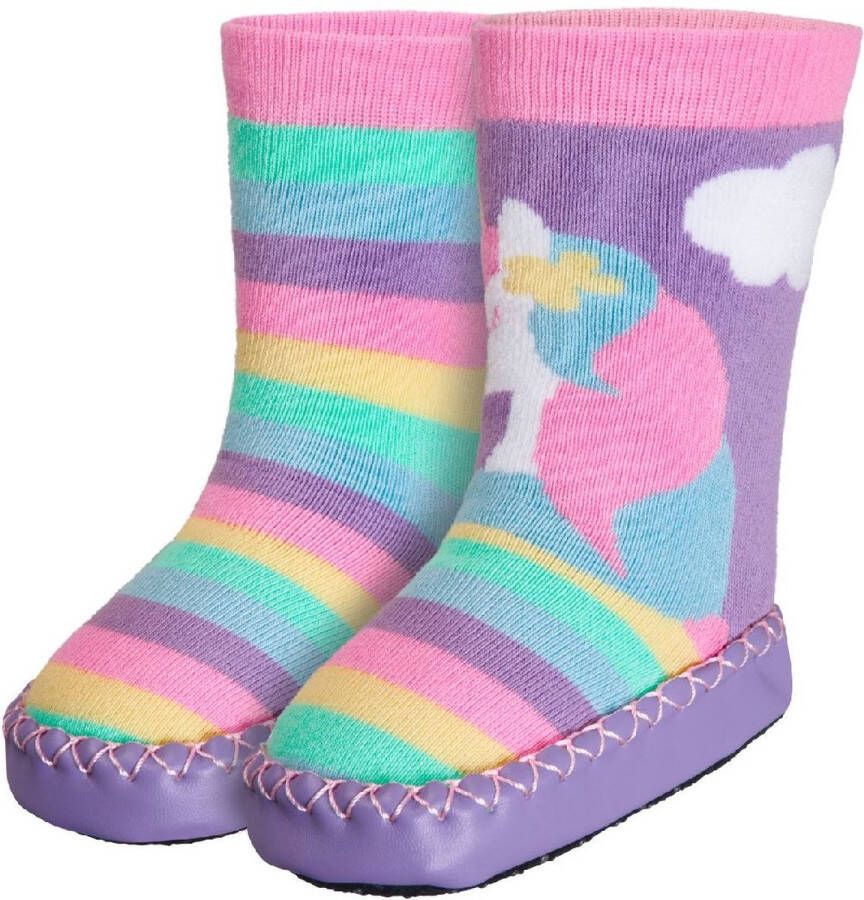 Playshoes Kinder Hüttenschuh Einhorn Multicolor