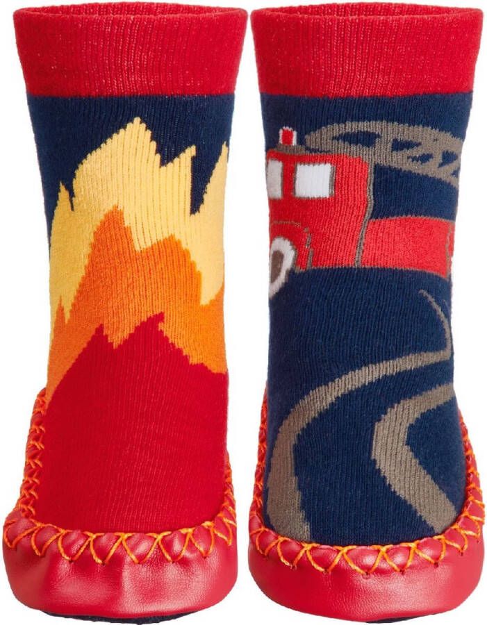 Playshoes Kinder Hüttenschuh Feuerwehr Marine