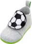 Playshoes Kinder Schuh Filz-Hausschuh Fußball Grau - Thumbnail 1