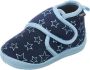 Playshoes pantoffels met sterrendessin Velcro donkerblauw lichtblauw Polyester 24 25 - Thumbnail 1