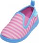 Playshoes Pantoffels Gestreept Junior Roze blauw - Thumbnail 1