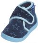 Playshoes pantoffels met sterrendessin Velcro donkerblauw lichtblauw Jongens Polyester 20 21 - Thumbnail 2