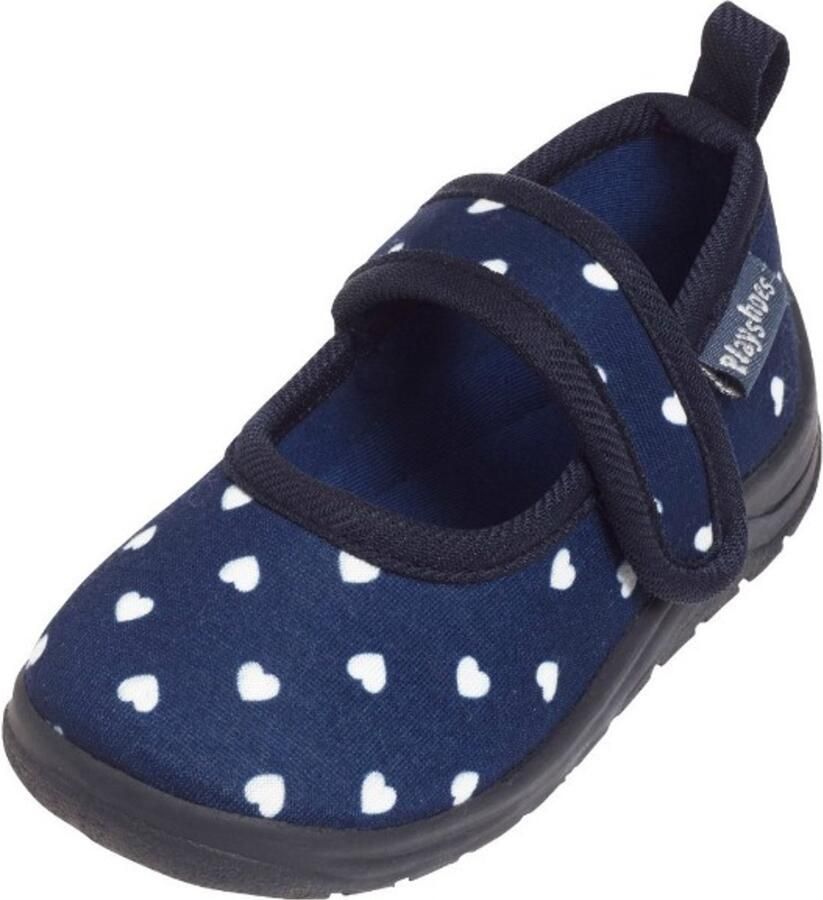 Playshoes Instappers Hartjes Junior Navy