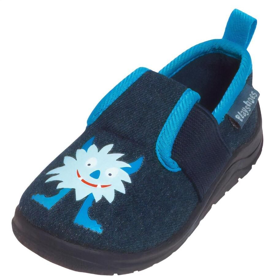 Playshoes Instappers Monster Jongens Blauw