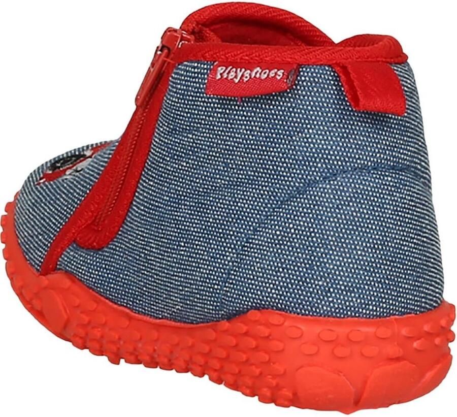 Playshoes Kinder Hausschuhe Feuerwehr 201754 Jeansblau