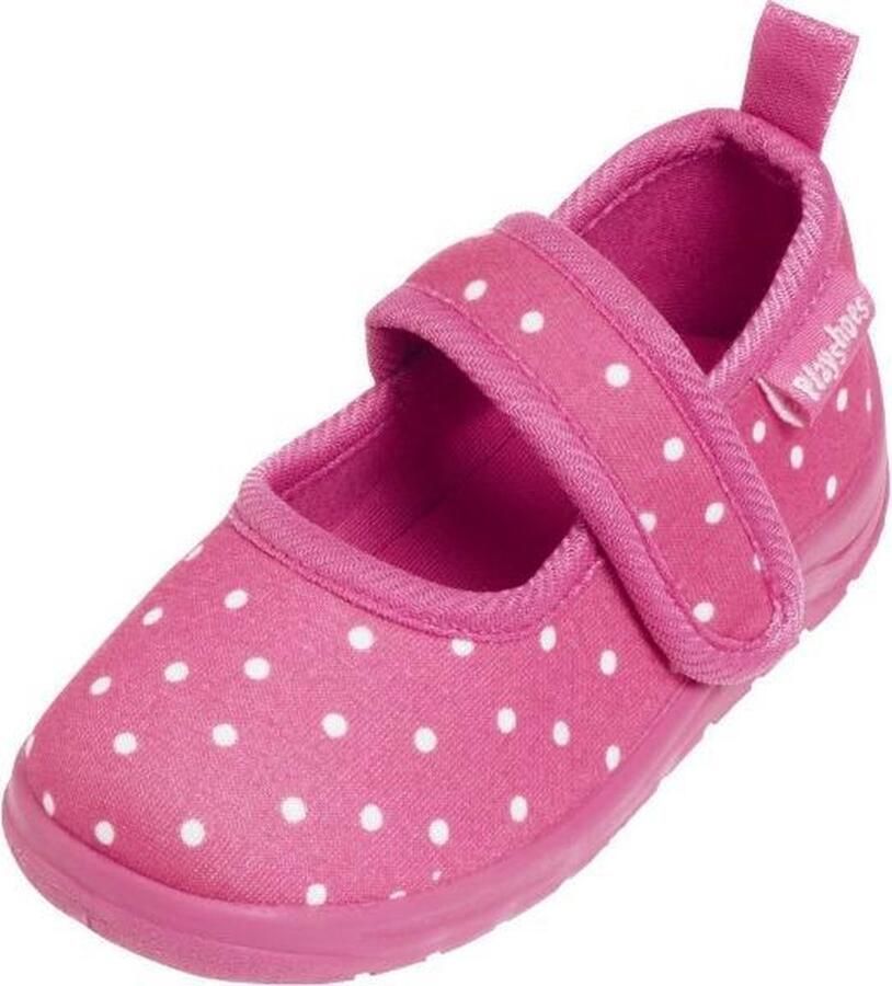 Playshoes Kinder Schuh Hausschuh Punkte Pink