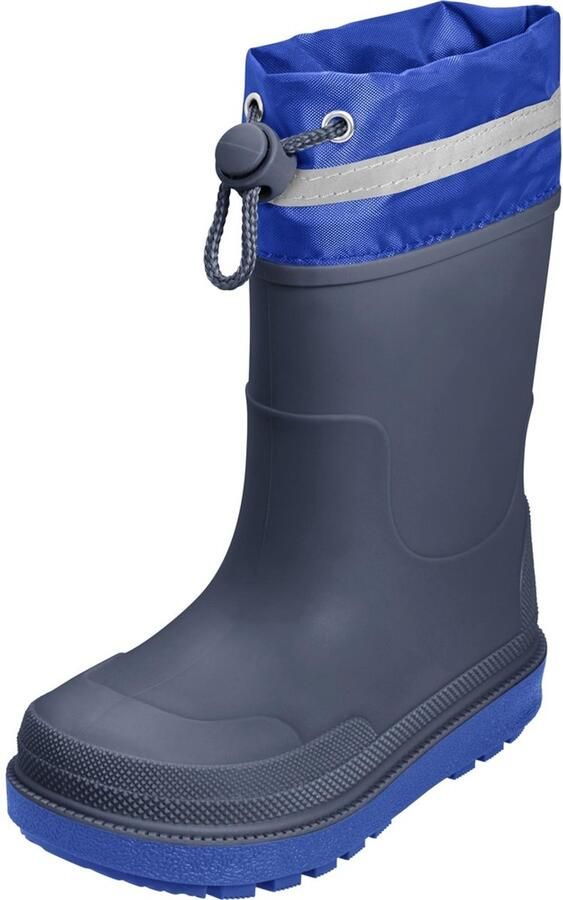 Playshoes Donkerblauw gevoerde kinder regenlaarzen van