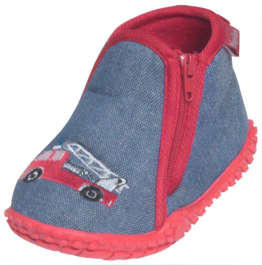 Playshoes pantoffels jeansblauw brandweerwagen - Foto 2