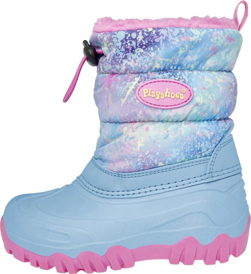 PLAYSHOES Snowboots 'Regenbogen' lichtblauw lichtgroen lila pink