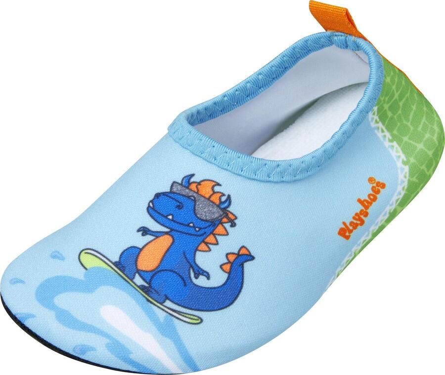 PLAYSHOES Strand- badschoen aqua royal blue koningsblauw mandarijn wit