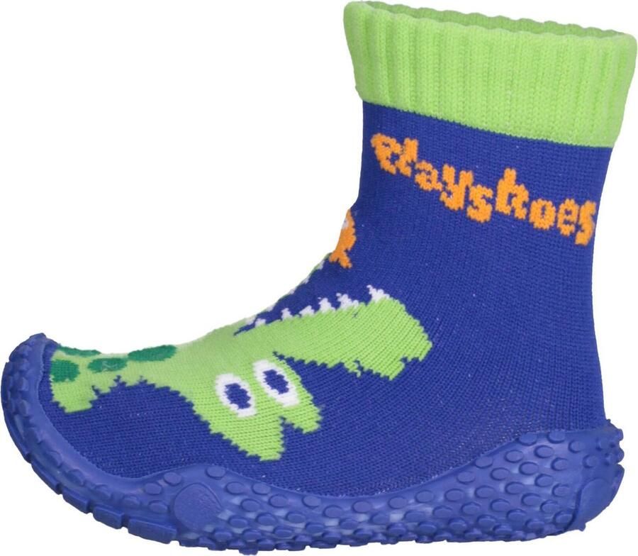 Playshoes Watersokken met krokodil voor kinderen Marineblauw