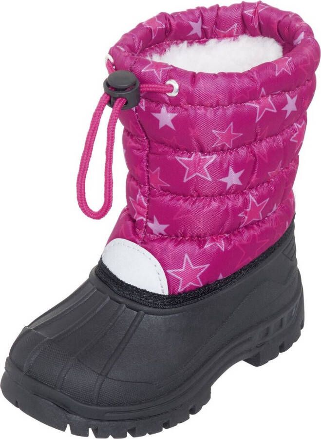 Playshoes Winterlaarzen voor kinderen met trekkoord Roze sterren -27EU