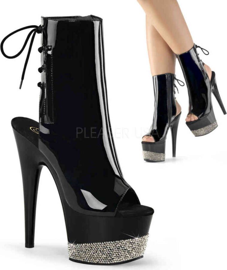 pleaser ADORE-1018-3 Plateau Laarzen Paaldans schoenen Paaldans schoenen 42 Shoes Zwart