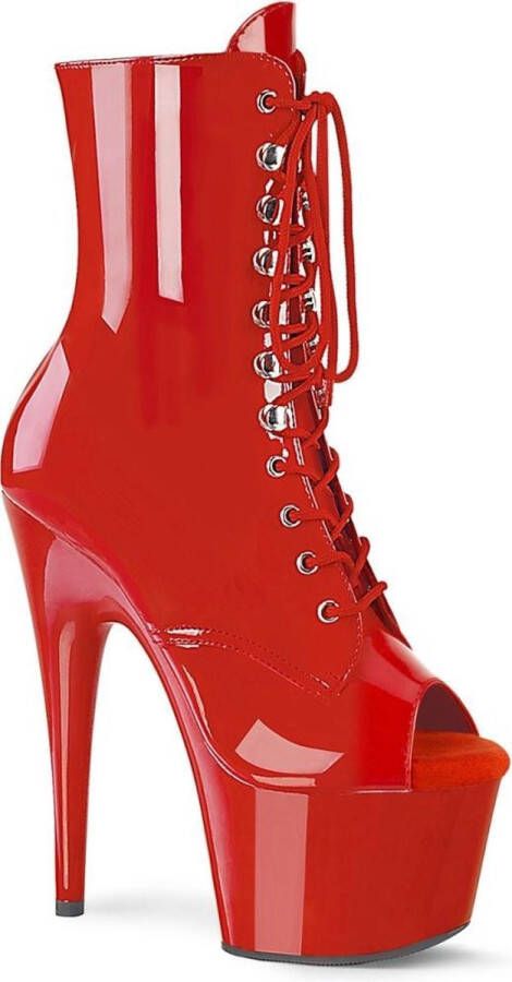 Pleaser ADORE-1021 Plateau Laarzen Paaldans schoenen Paaldans schoenen 45 Shoes Rood