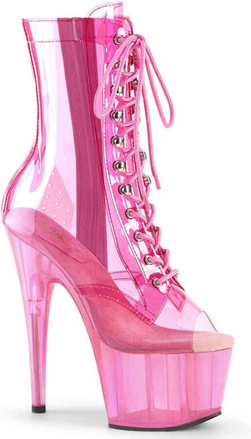 Pleaser ADORE-1021 T Plateau Laarzen Paaldans schoenen 38 Shoes Roze Transparant