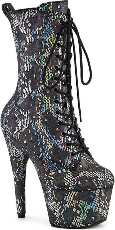 Pleaser ADORE-1040SPF Plateau Laarzen Paaldans schoenen 35 Shoes Zilverkleurig