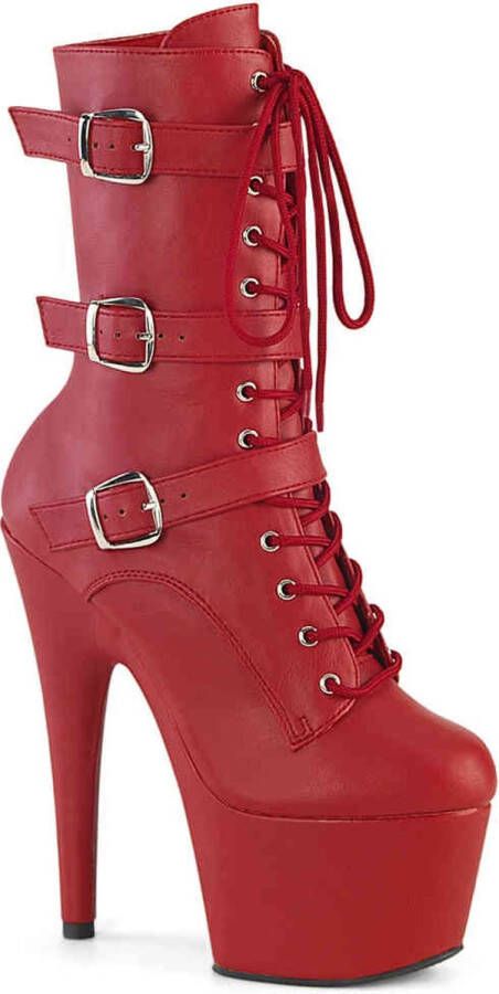 Pleaser ADORE-1043 Plateau Laarzen Paaldans schoenen 35 Shoes Rood