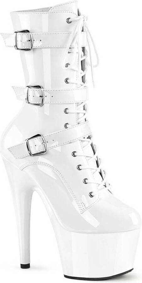 pleaser ADORE-1043 Plateau Laarzen Paaldans schoenen 37 Shoes Wit